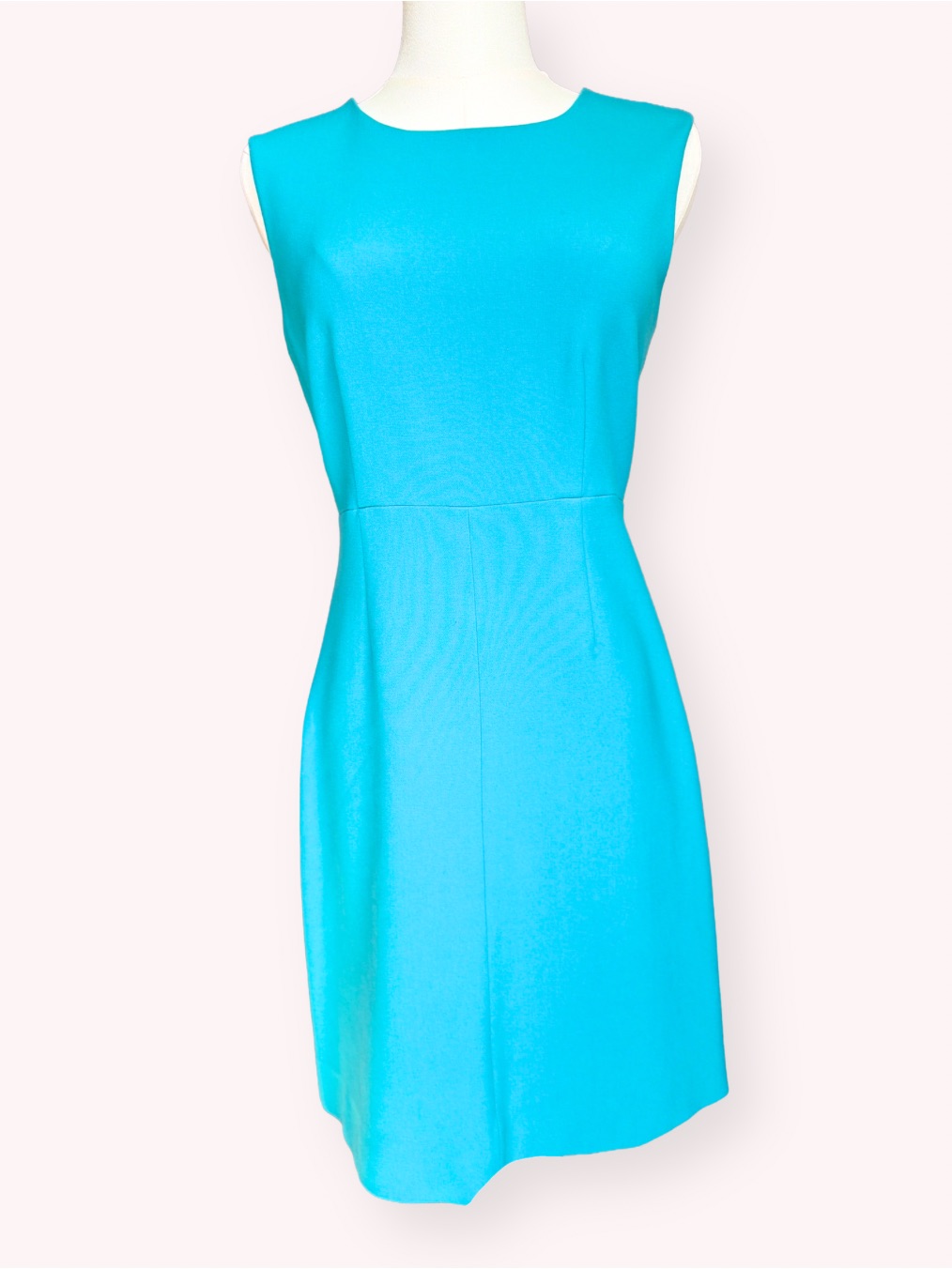 Diane Von Furstenberg Dvf Carrie Turquoise Blue Sleeveless Sheath Dress Size 2
